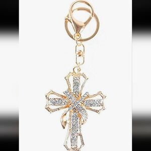 CROSS CRUCIFIX CHARM  CRYSTAL EMBELLISHED 🔮